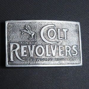 Belt Buckle Colt Revolvers Silver Tone Men's Fashion Accessory